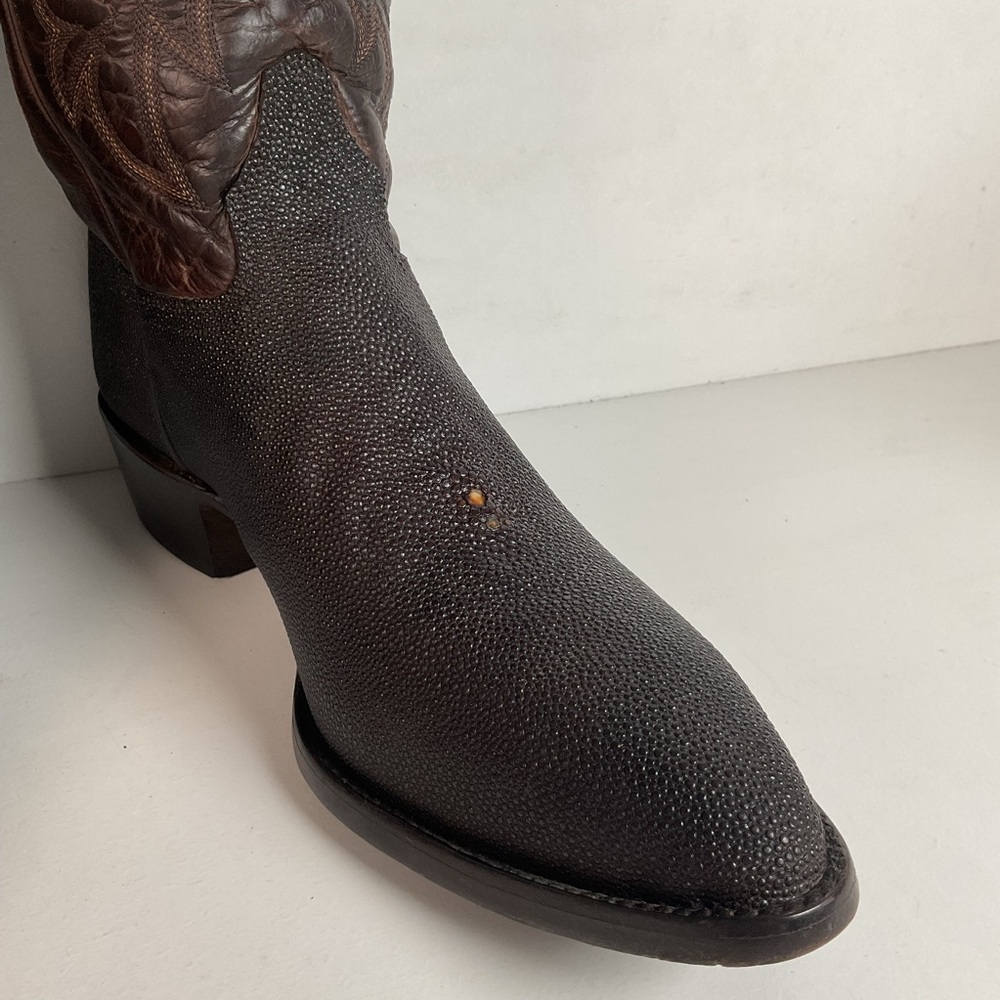 Alvies Rickshaw Stingray Cowboy Boots 10.5 E Exotic - Picture 12 of 16